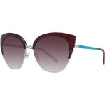 Burgundfarbene Kate Spade Runde Verspiegelte Sonnenbrillen aus Metall für Damen 