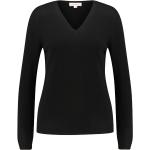 Schwarze Kate Storm V-Ausschnitt Kaschmir-Pullover für Damen Größe L für den für den Herbst 