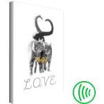 Katze Love LEINWAND Herz Deko Bilder Liebe XXL Wandbild KUNST Druck Bild 2 Motiv