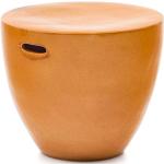 Gelbe Moderne Kave Home Runde Runde Couchtische aus Keramik 