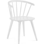 Weiße Retro Bio Esszimmerstühle & Küchenstühle aus Massivholz 2-teilig 