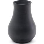 Schwarze Mediterrane 42 cm Kave Home Quadratische Vasen & Blumenvasen 42 cm aus Terrakotta 