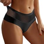 Schwarze Sexy Formslips & Bauchweg-Slips aus Musselin für Damen Größe XL 10-teilig 