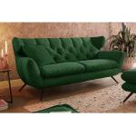 Reduzierte Smaragdgrüne Moderne Kawola Wohnzimmermöbel aus Samt mit Armlehne Breite 200-250cm, Höhe 50-100cm, Tiefe 50-100cm 3 Personen 
