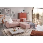 KAWOLA Sofa RENO Ecksofa Feincord rosa