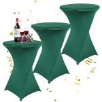 Grüne Runde Tischhussen aus Polyester schmutzabweisend 3-teilig 