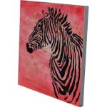 Reduzierte Rote Kayoom Ölgemälde & Ölbilder mit Tiermotiv aus Holz 70x70 