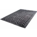 Reduzierte Anthrazitfarbene Melierte Moderne Kayoom Design-Teppiche strukturiert aus Textil 200x290 