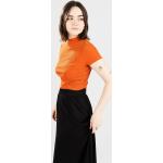 Reduzierte Orange Bestickte Streetwear Kurzärmelige Kazane T-Shirts aus Baumwolle für Damen Größe XS 