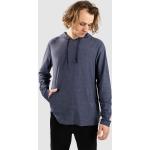 Reduzierte Blaue Streetwear Langärmelige Kazane T-Shirts aus Baumwolle mit Kapuze für Herren Größe XL 