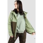 Reduzierte Grüne Color Blocking Kazane Kapuzenjacken aus Baumwolle mit Kapuze für Damen Größe XS für den für den Herbst 