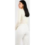 Reduzierte Weiße Streetwear Langärmelige Kazane T-Shirts für Damen Größe XL für den für den Winter 