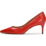Rote Spitze Pfennigabsatz High Heels & Stiletto-Pumps ohne Verschluss aus Glattleder für Damen Größe 37 mit Absatzhöhe bis 3cm 