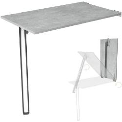 KDR Produktgestaltung Klapptisch »Wandklapptisch Esstisch Küchentisch Schreibtisch Wand Tisch Klappbar«, Beton, silberfarben