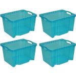 Blaue keeeper Boxen & Aufbewahrungsboxen aus Kunststoff 4-teilig 
