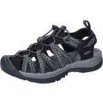 Reduzierte Schwarze Keen Whisper Outdoor-Sandalen für Damen Größe 38,5 mit Absatzhöhe bis 3cm für den für den Sommer 