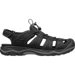 Schwarze Keen Outdoor-Sandalen mit Schnürsenkel aus PU wasserabweisend für Herren Größe 46 für den für den Sommer 