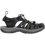 Schwarze Keen Whisper Outdoor-Sandalen mit Schnürsenkel für Damen Größe 42 für den für den Sommer 
