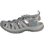 Reduzierte Graue Outdoor-Sandalen mit Schnürsenkel für Damen Größe 40 für den für den Sommer 