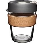 KeepCup Coffee to go Becher aus Glas mit Grifffläche aus Kork 340 ml press
