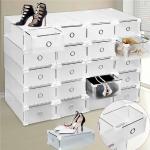 Weiße Schuhboxen aus Polypropylen 20-teilig 