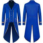 Blaue Wikinger-Kostüme für Herren Größe L 