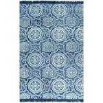 Reduzierte Blaue Vintage Kelim Teppiche aus Baumwolle 