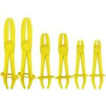 Gelbe Schlauchklemmen & Schlauchverschraubungen aus PVC 6-teilig 