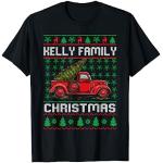 Kelly Family Ugly Christmas Sweater Red Truck Funn