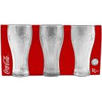 Kemes Coca Cola Gläser 6 Stück Longdrinkglas 300 ml Set Stück Glas Softdrink 0,3 Liter Trinkglas Glasset