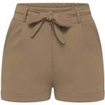 Neongelbe Unifarbene Paperbag-Shorts ohne Verschluss für Damen Größe M für den für den Sommer 