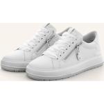 Weiße Kennel & Schmenger Low Sneaker mit Reißverschluss aus Kalbsleder leicht für Damen Größe 40,5 