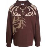 Reduzierte Braune KENZO Tiger Herrensweatshirts aus Baumwolle mit Kapuze Größe M 