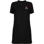 Kenzo, Schwarzes Crest Logo Polo Kleid Black, Damen, Größe: XL