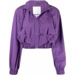 Reduzierte Violette KENZO Logo Mini Stehkragen Kurzjacken & Cropped-Jackets mit Reißverschluss für Damen 