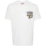 Kenzo, Jungle Varsity Baumwoll T-Shirt White, Herren, Größe: XL