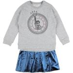 Graue Kurzärmelige KENZO Kids Druckkleider & bedruckte Kinderkleider aus Jersey für Mädchen für den für den Winter 
