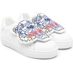 Kenzo Kids Sneakers mit Tiger-Patch - Weiß