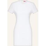 Weiße Kurzärmelige KENZO Taillierte Kleider mit Knopf aus Baumwolle für Damen Größe S für den für den Winter 