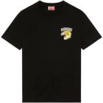 Reduzierte Schwarze Kurzärmelige KENZO Tiger T-Shirts für Damen Größe L 