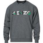 Reduzierte Graue Bestickte Oversize KENZO Logo Herrensweatshirts Größe XS - versandkostenfrei 