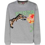 Reduzierte Graue Blumenmuster KENZO Tiger Damensweatshirts mit Blumenmotiv aus Baumwolle Größe XS 