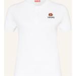 Weiße Melierte KENZO Damenpoloshirts & Damenpolohemden aus Baumwolle Größe S 