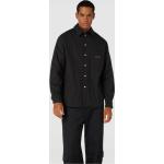 Schwarze Langärmelige KENZO Kentkragen Hemden mit Kent-Kragen aus Baumwolle für Herren Größe M 