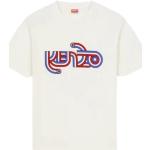 Kenzo, Retro Mod-inspiriertes T-Shirt mit Oversized Logo Beige, Herren, Größe: L
