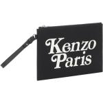 Reduzierte Schwarze KENZO Logo Baumwolltaschen mit Reißverschluss aus Baumwolle für Herren 