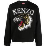 Schwarze KENZO Tiger Herrensweatshirts aus Baumwolle Größe XL 