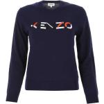 Reduzierte Marineblaue Unifarbene Sportliche Langärmelige KENZO Herrensweatshirts Größe L 