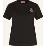 Schwarze Blumenmuster KENZO T-Shirts mit Blumenmotiv aus Baumwolle für Damen Größe S 