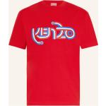 Reduzierte Rote KENZO T-Shirts aus Baumwolle für Herren Übergrößen 
